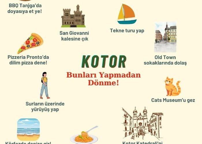 Kotor Gezi Rehberi 2025: Kotor’da Gezilecek Yerler, Ulaşım, Yeme-İçme