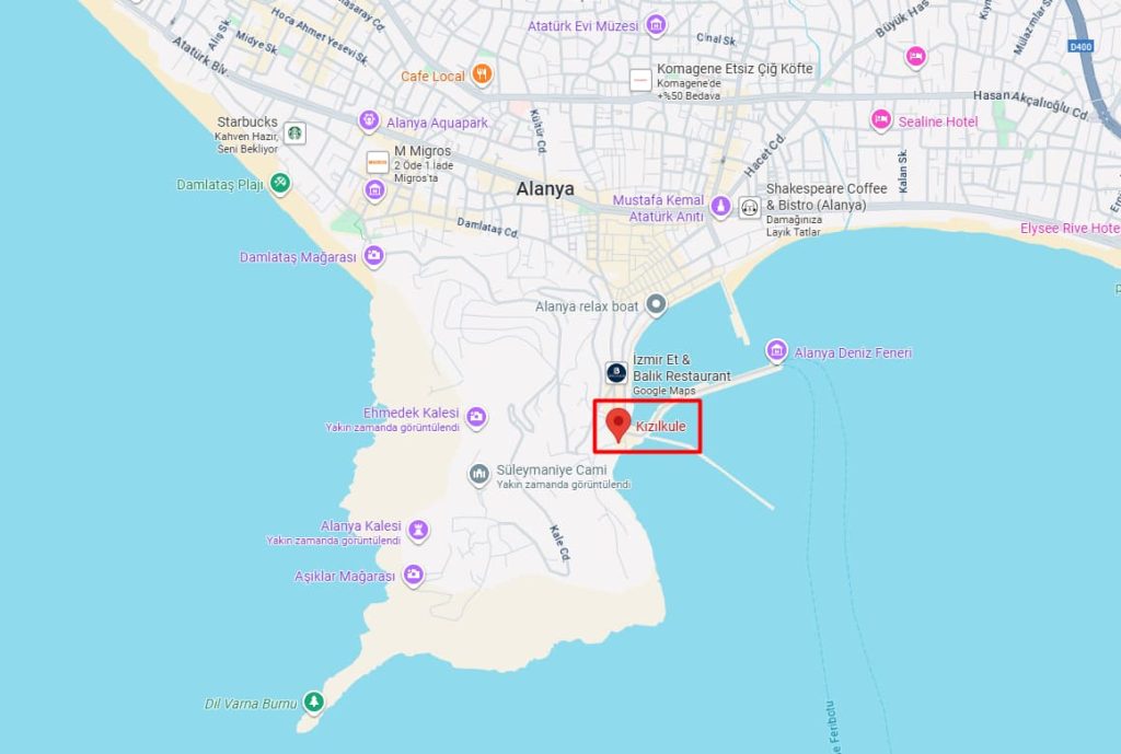 Alanya Kızılkule Nerede ve Nasıl Gidilir