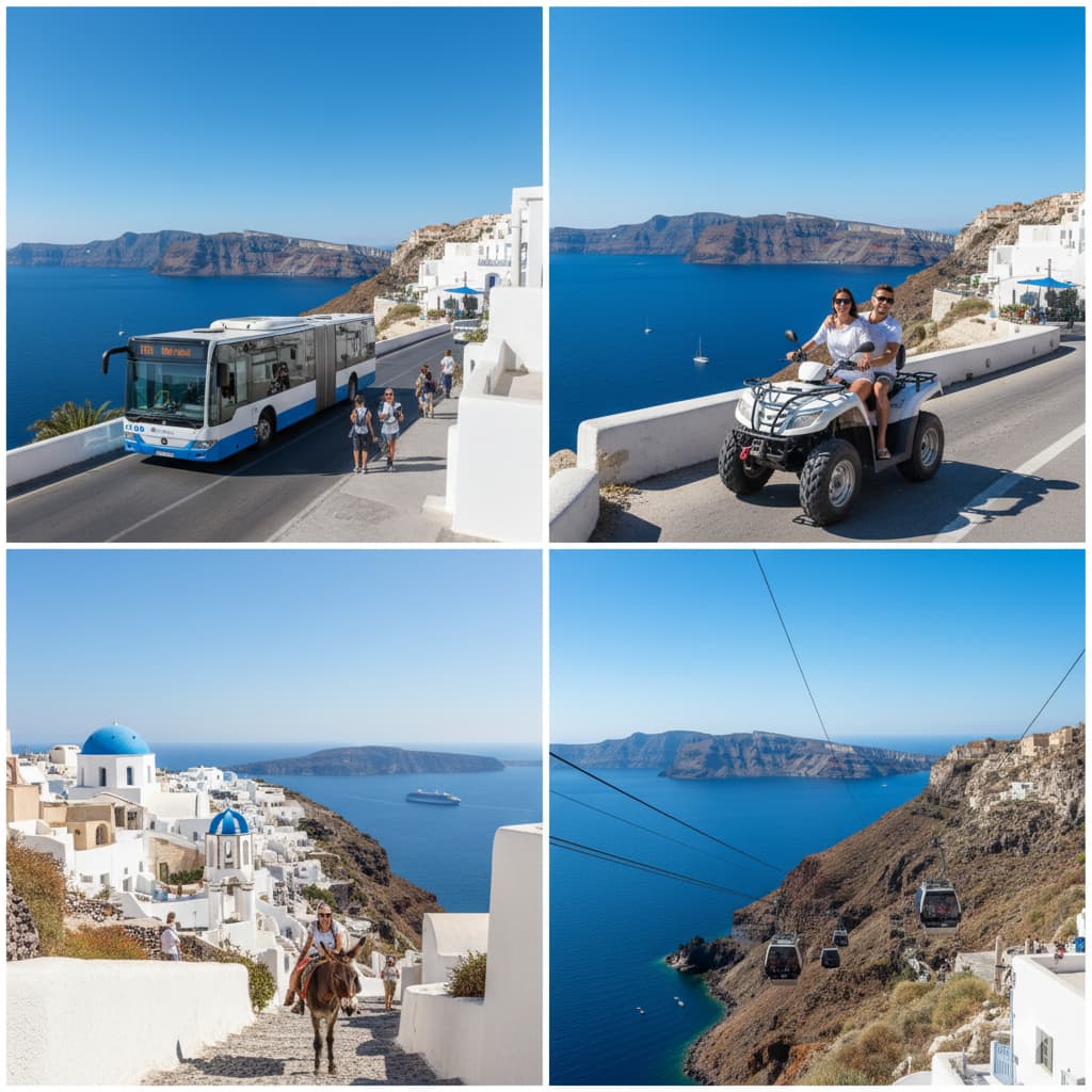 Santorini Şehir İçi Ulaşım Seçenekleri