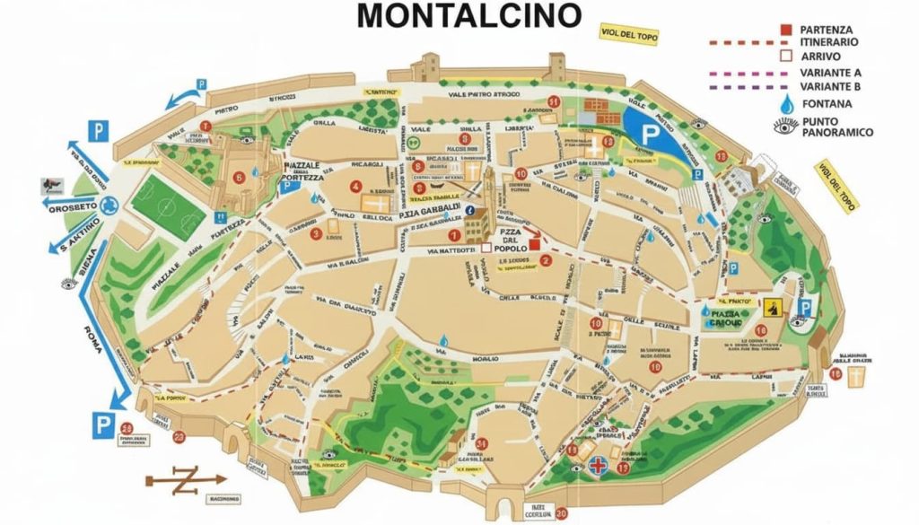 Montalcino Gezilecek Yerler Haritası