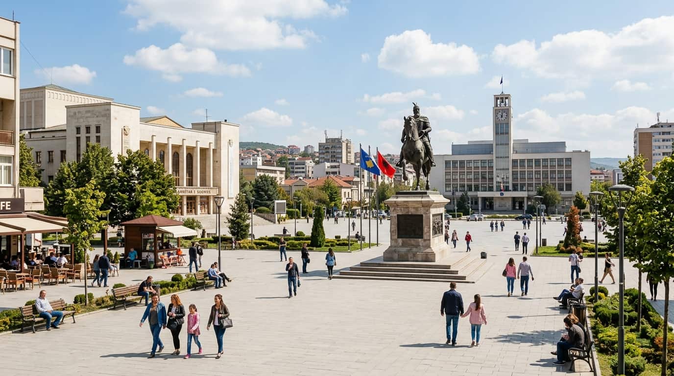 Priştine Gezilecek Yerler - Priştine Skanderbeg Meydanı ve Heykeli