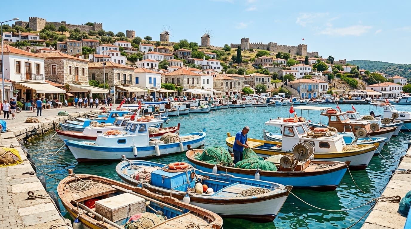 Eski Foça Liman Balıkçı Tekneleri